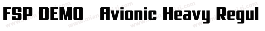 FSP DEMO   Avionic Heavy Regular字体转换
